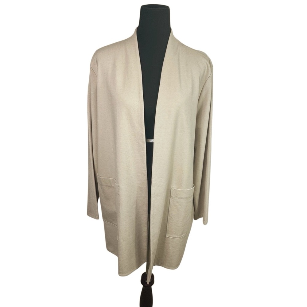 Eileen Fisher Washable Flex Ponte High Collar Jacket Cream Women's 1X - Picture 10 of 15